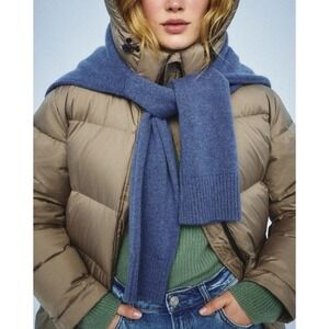 Quince Cashmere Sweater Crewneck Heather Storm Minimalist Blue S